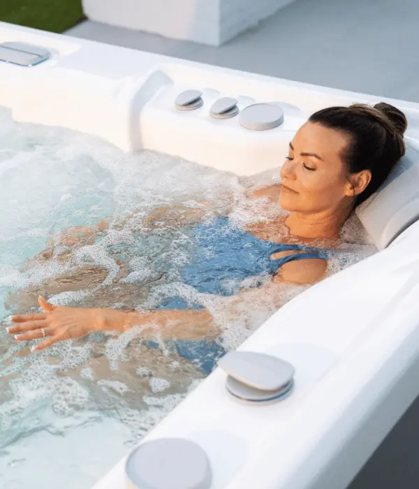 woman in a Hot Spring Hot Tub